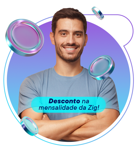 Desconto na mensalidade da Zig